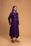 PURPLE DUPION EMB. KURTA (2 PCS)