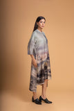 PASTEL PINKS CHANDERI PRINTED PANELED TUNIC (1 PC)