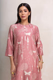 ONION PINK SILK CHANDERI PRINTED TUNIC (1 PC)
