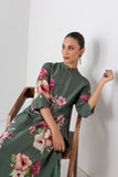 EUCALYPTUS SILK CHANDERI HIBISCUS PRINTED TUNIC (1 PC)