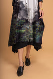 BLACK & WHITE CHANDERI PRINTED KAFTAAN (1 PC)