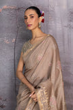 BEIGE TUSSOR GEORGETTE SAREE (1 PC)