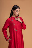 RED DUPION EMB. KURTA SET (2 PCS)