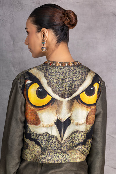 FOREST GREEN DUPION JACKET (1 PC)