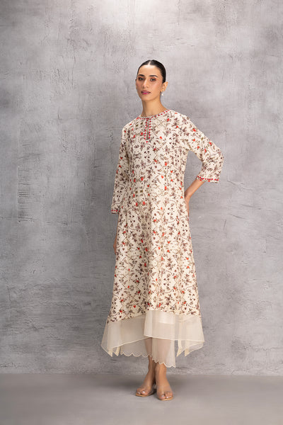 IVORY CHANDERI KURTA SET (2 PCS)