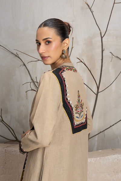 TOOSH LINEN EMBROIDERED JACKET (1 PC)