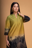 GREEN CHANDERI PRINTED TUNIC (1 PC)