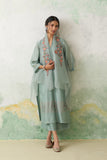 AQUA CHANDERI KASHMIRI EMB. KURTA SET (3 PCS)