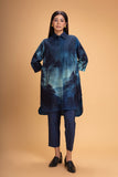DARK BLUE CHANDERI PRINTED SHIRT (1 PC)