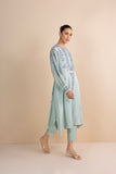 AQUA FLAT CHIFFON MULTICOLOURED EMBROIDERED KURTA SET (2 PCS)