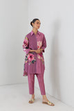 SALMON PINK DUPION PEONY FLOWER PRINTED SHIRT(1 PC)