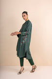 GREEN EMBROIDERED KURTA SET (2 PCS)