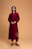 MAROON DUPION EMB. KURTA SET (2 PCS)