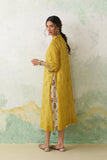 LIME GREEN CHANDERI EMB. KASHMIRA TUNIC & JACKET SET (2 PCS)