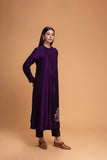 PURPLE DUPION EMB. KURTA SET (2 PCS)