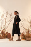 BLACK WOOLEN EMBROIDERED JACKET (1 PC)