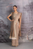 BEIGE TUSSOR GEORGETTE SAREE (1 PC)