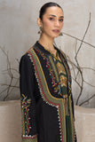 BLACK LINEN EMBROIDERED JACKET (1 PC)