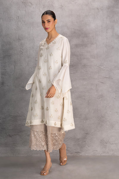 IVORY CHANDERI KURTA SET (2 PCS)