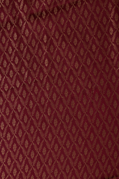 BROWN TISSUE EMB. SAREE SET (2 PCS)