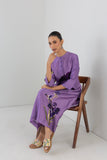 MIDNIGHT PLUM DUPION ORCHID PRINTED TUNIC (1 PC)