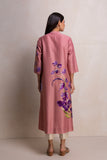 SALMON PINK SILK CHANDERI PRINTED TUNIC (1 PC)