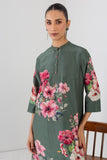 EUCALYPTUS SILK CHANDERI HIBISCUS PRINTED TUNIC (1 PC)