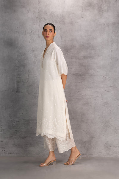 IVORY CHANDERI TUNIC (1 PC)