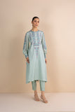 AQUA FLAT CHIFFON MULTICOLOURED EMBROIDERED KURTA SET (2 PCS)