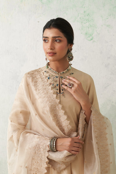 TOOSH CHANDERI EMB. KASHMIRA KURTA SET (3 PCS)
