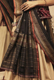 BLACK MUNGA TUSSAR SAREE (TANAY-07)