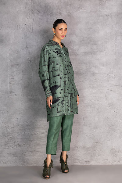 MILITARY GREEN DUPION SHIRT (1 PC)