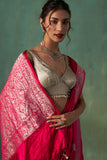 RANI PINK GAJJI BUTI SAREE SET (1 PC)