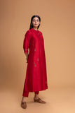 RED DUPION EMB. KURTA SET (2 PCS)