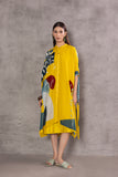 YELLOW BOMBER ORGANZA PRINTED TUNIC WITH CHANDERI INNER (BCC-02)