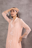 PEACH CHANDERI EMBROIDERED KURTA (WH-01A)&nbsp;