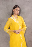 YELLOW CHANDERI EMBROIDERED KURTA (WH-01A)&nbsp;