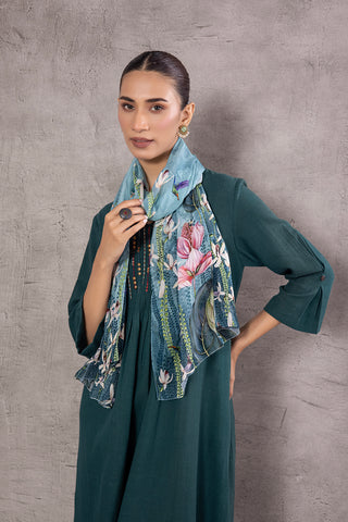 AQUA FORESTA THIN CHANDERI PRINTED STOLE (SV-18/STL)