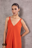 ORANGE COTTON LINEN DRESS (BFW-01D/DRS)