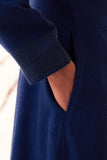 Blue Woolen Colour Blocking Jacket (Wln-02/jkt)
