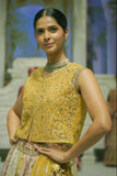 RADIANT FOIL PRINTS AND INTRICATE CUTWORK COME TOGETHER IN THIS STATEMENT SILHOUETTE (3PCS)