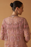 OLD ROSE NET EMBROIDERED JACKET AND OLD ROSE CHIIFON ANARKALI (TL-89B)