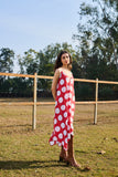 RED & WHITE POLKA DOT DRESS (1 PC)