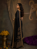 A BLACK SAREE THAT STANDS OUT WITH EVERY DETAIL. (2PCS)