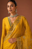 MUSTARD TISSUE EMBROIDERED SAREE (MH-04S)
