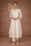 AN ELEGANT IVORY KURTA WITH SOFT DETAILING, PERFECT FOR EFFORTLESS DRESSING