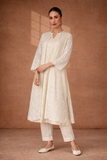 AN ELEGANT IVORY KURTA WITH SOFT DETAILING, PERFECT FOR EFFORTLESS DRESSING