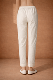 IVORY SILK CHANDERI STRAIGHT PANTS