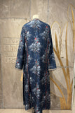 BLUE DUPION FLORAL PRINTED TUNIC ( DC-03A) (1 PC)