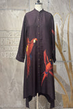 BROWN DUPION PRINTED JACKET ( AJP-08B) (1 PC)